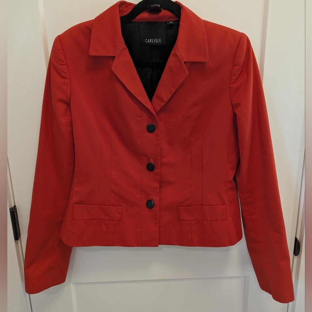 Carlisle Vibrant Red Women's Blazer - Picture 2 of 6